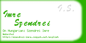 imre szendrei business card